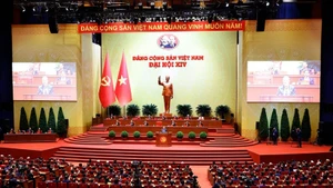 En la sesión de clausura del XIV Congreso Nacional del PCV (Foto: VNA)