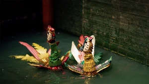 Un lugar para espectáculos de marionetas acuáticas en Hanói