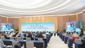La presidenta de la Unión de Mujeres de Vietnam, Nguyen Thi Tuyen, habla en el evento (Foto: VNA)