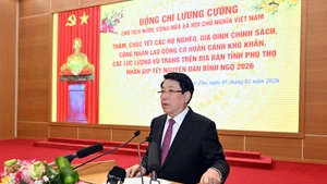 El presidente de Vietnam, Luong Cuong, habla en la cita (Foto: Nhan Dan)