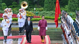[Foto] Presidente vietnamita preside ceremonia de bienvenida al rey de Bután