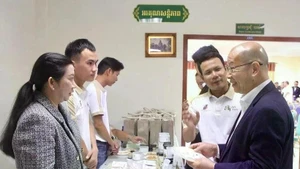 Representantes de Vietnam y Camboya se reunieron en el marco del taller celebrado el 20 de junio en Phnom Penh. (Foto: VNA)