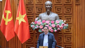 El primer ministro de Vietnam, Pham Minh Chinh, habla en el evento. (Foto: Nhan Dan)