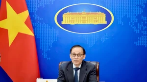 El secretario del Comité Central del Partido Comunista de Vietnam y ministro interino de Relaciones Exteriores, Le Hoai Trung (Foto: VNA)