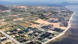 Obra de construcción del proyecto de la central nuclear Ninh Thuan 1 (Foto: VNA)