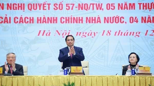 El primer ministro de Vietnam, Pham Minh Chinh, interviene en la cita (Foto: VNA)