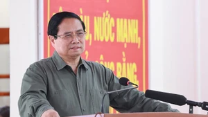 El primer ministro Pham Minh Chinh interviene en la cita (Foto: VNA)