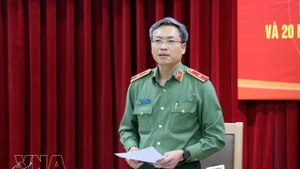 El mayor general Nguyen Quoc Toan, jefe de la Oficina y portavoz del Ministerio de Seguridad Pública (Foto: VNA)