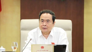 El presidente de la Asamblea Nacional, Tran Thanh Man, habla en el evento. (Foto: Nhan Dan)