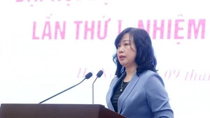 La ministra de Salud, Dao Hong Lan, responde a las preguntas de reporteros acerca de la implementación de las políticas sociales (Foto: VNA)
