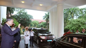 El presidente de la Duma Estatal de Rusia, Vyacheslav Volodin, concluye con éxito su visita oficial del 28 al 29 de septiembre a Vietnam. (Foto: VNA)