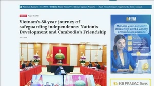 El artículo fue publicado el 25 de agosto en el periódico Khmer Times (Foto: VNA)