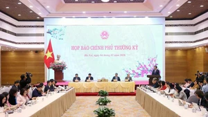 En la rueda de prensa ordinaria del Gobierno (Fuente: VNA)