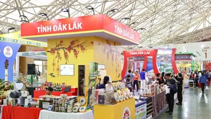 En la feria, se exhiben productos de Tay Nguyen (Altiplanicie Occidental). (Fuente: VNA)