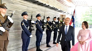 Acto de bienvenida al embajador de Vietnam en Croacia, Bui Le Thai. (Fuente: VNA) 