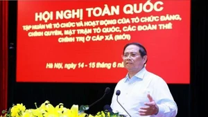 El primer ministro de Vietnam, Pham Minh Chinh, interviene en la cita (Foto: VNA) 