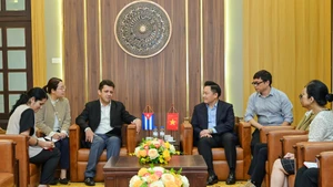 En el encuentro. (Foto: Bao Long)