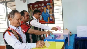 Votantes en la provincia de Gia Lai. (Fuente: VNA)