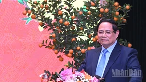 El primer ministro de Vietnam, Pham Minh Chinh, habla en el evento. (Foto: Nhan Dan)