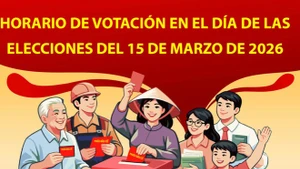 Horario de votación para elecciones del 15 de marzo de 2026 en Vietnam