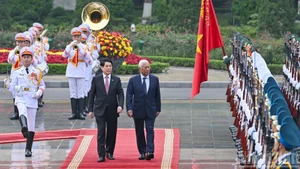 [Foto] Presidente de Vietnam dirige recepción ceremonial a titular de Consejo Europeo