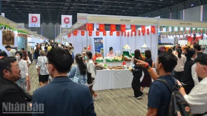 El bazar atrae un gran número de visitantes. (Foto: Nhan Dan)