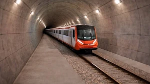 Una perspectiva de la línea de metro número 2 en el túnel. (Fuente: Junta de Gestión del Ferrocarril Urbano de Ciudad Ho Chi Minh/daibieunhandan.vn)