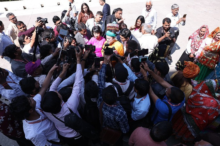 El artista Chu Bao Que en el Festival.