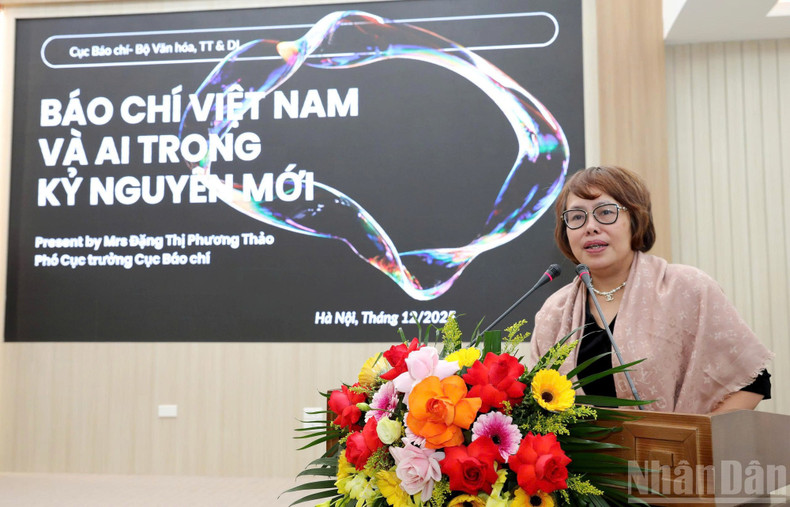 La subdirectora del Departamento de Prensa del Ministerio de Cultura, Deportes y Turismo Dang Thi Phuong Thao.