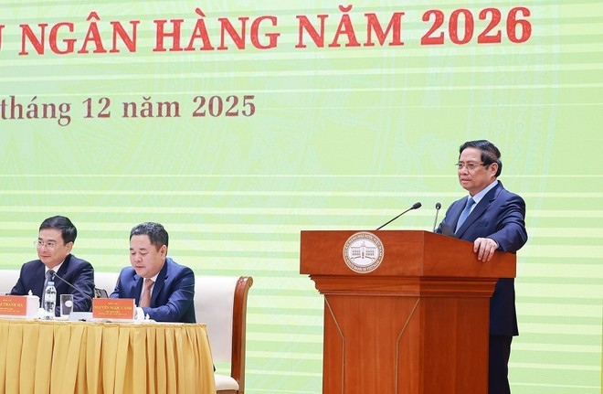 El primer ministro de Vietnam, Pham Minh Chinh, orienta las tareas para el sector bancario en 2026 (Foto: VNA)
