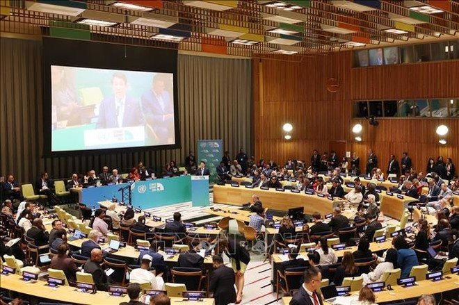 El presidente de Vietnam, Luong Cuong, interviene en el evento. (Fuente: VNA) El presidente de Vietnam, Luong Cuong, interviene en el evento. (Fuente: VNA)