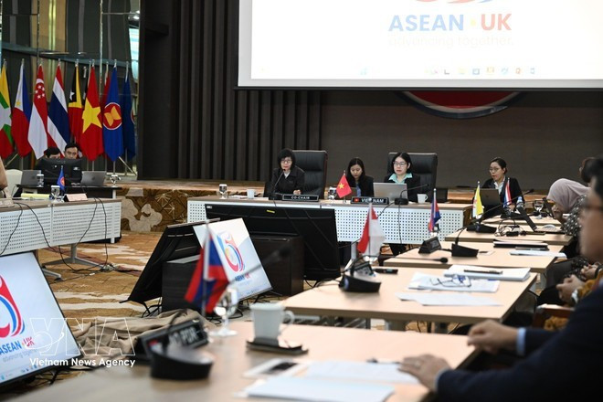 En la quinta reunión del Comité Conjunto de Cooperación Asean-Reino Unido. (Foto: VNA)
