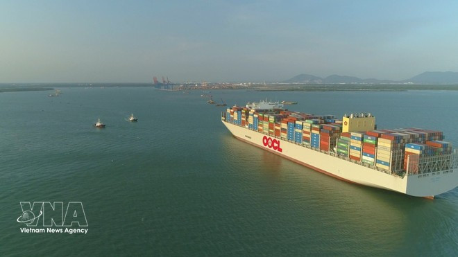 El sistema de puertos de aguas profundas Cai Mep - Thi Vai. Foto: VNA