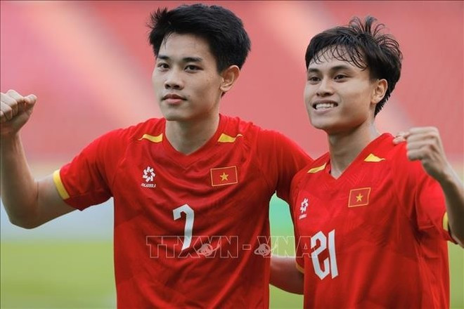 Selección de fútbol de Vietnam asegura su pase a semifinales. (Foto: VNA)