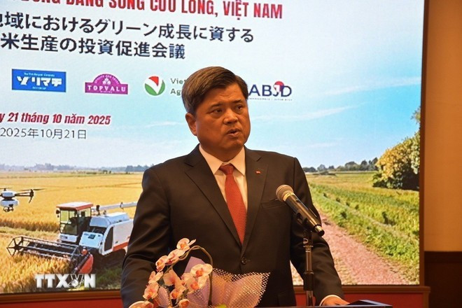 El viceministro de Agricultura y Medio Ambiente de Vietnam Tran Thanh Nam habla en el evento. (Fuente: VNA) El viceministro de Agricultura y Medio Ambiente de Vietnam Tran Thanh Nam habla en el evento. (Fuente: VNA)