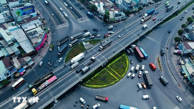 Una intersección en Ciudad Ho Chi Minh (Foto: VNA)