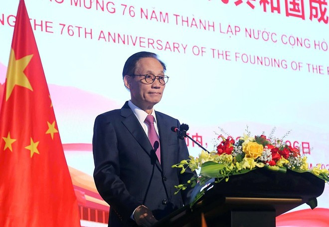 El ministro interino de Relaciones Exteriores de Vietnam, Le Hoai Trung, pronuncia un discurso en el evento (Fuente: VNA) El ministro interino de Relaciones Exteriores de Vietnam, Le Hoai Trung, pronuncia un discurso en el evento (Fuente: VNA)