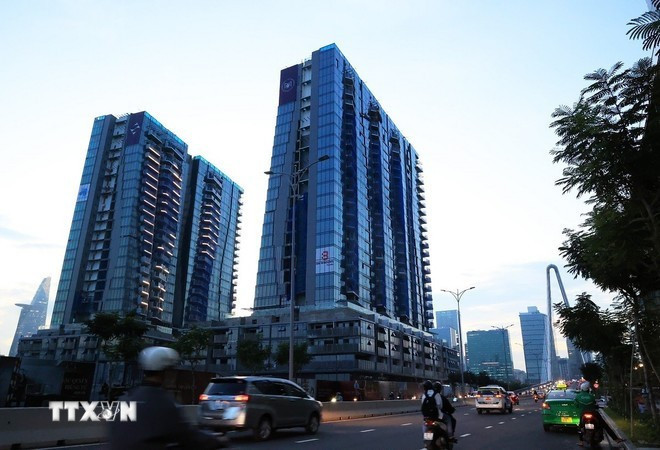 El área central del Centro Financiero Internacional en la península de Thu Thiem, distrito de An Khanh, Ciudad Ho Chi Minh. (Foto: VNA)