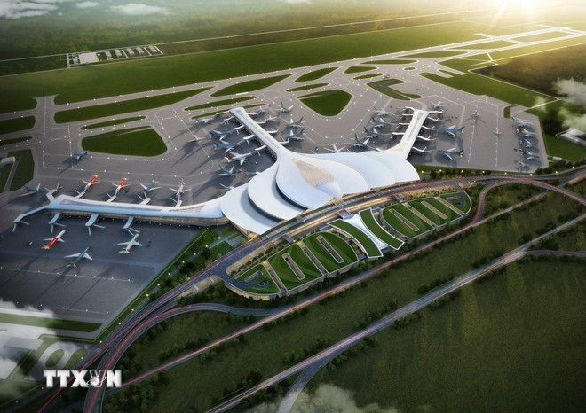 La terminal del Aeropuerto Internacional de Long Thanh está dispuesta para recibir su primer vuelo oficial. (Foto: VNA)