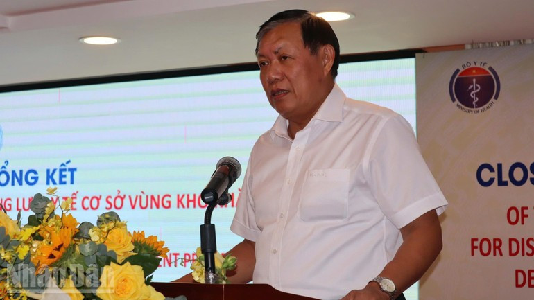 El viceministro de Salud Do Xuan Tuyen habla en la cita. El viceministro de Salud Do Xuan Tuyen habla en la cita.
