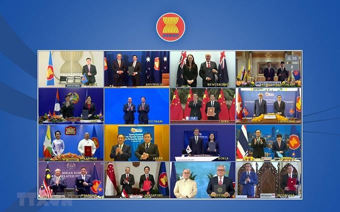 El acuerdo de RCEP fue firmado en noviembre de 2020. (Fotografía: VNA)