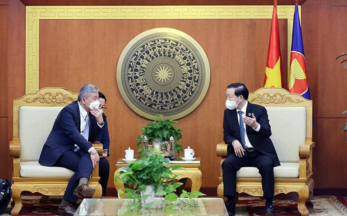 En la reunión. (Fotografía: baotainguyenmoitruong.vn)