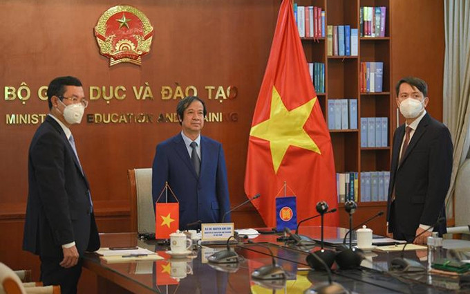 La parte vietnamita en la reunión. (Fotografía: Nhan Dan)