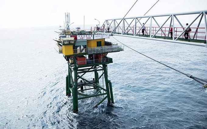 La plataforma DK1/9 en el área de Ba Ke. (Fotografía: VNA/Hong Dat)