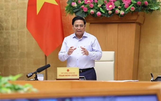 El primer ministro Pham Minh Chinh en el evento. (Fotografía: VNA)