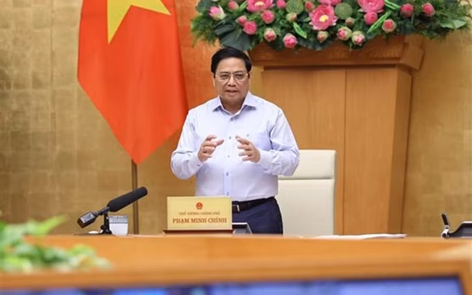 El primer ministro Pham Minh Chinh en el evento. (Fotografía: VNA)