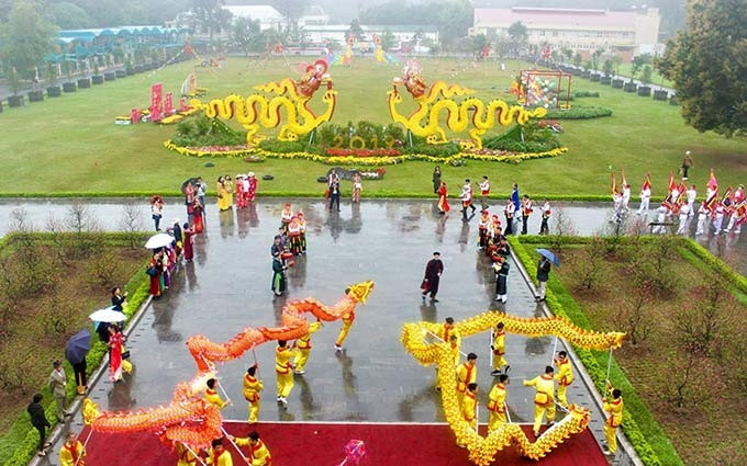 Program del Año Nuevo Lunar en la Ciudadela Imperial de Thang Long.