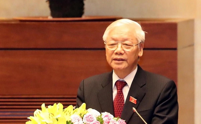 El secretario general del Partido Comunista y presidente de Vietnam, Nguyen Phu Trong. (Fotografía: VNA)