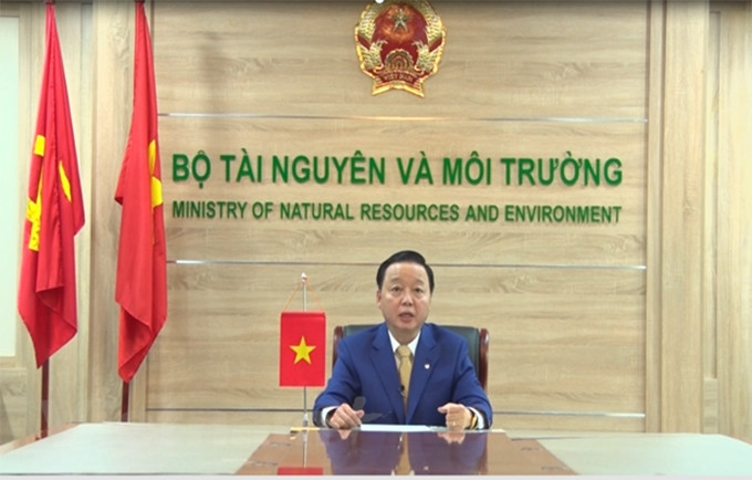 El ministro Tran Hong Ha interviene en el evento. (Fotografía: VNA)