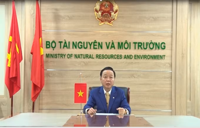 El ministro Tran Hong Ha interviene en el evento. (Fotografía: VNA)